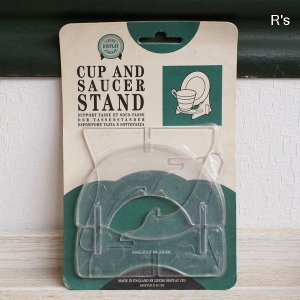 画像: イギリス　LEEDS　DISPLAY　リーズディスプレイ　カップ＆ソーサースタンド　クリア　未使用品　未開封（ス5155）