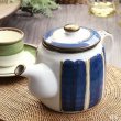画像1: Sango　三郷陶器　ティー・コーヒーポット　Country　Song　青×茶　未使用品（EE5206）
