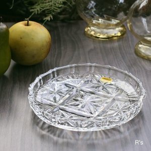 HOYA CRYSTAL ホヤクリスタル 日本の四季 ガラス大皿 32ｃｍプレート 