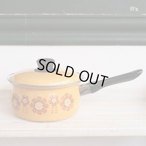 画像2: コトブキホーロー　NEO　CROWN　レトロ　ホーロー片手鍋　18ｃｍ　花柄　未使用品（HH5231)