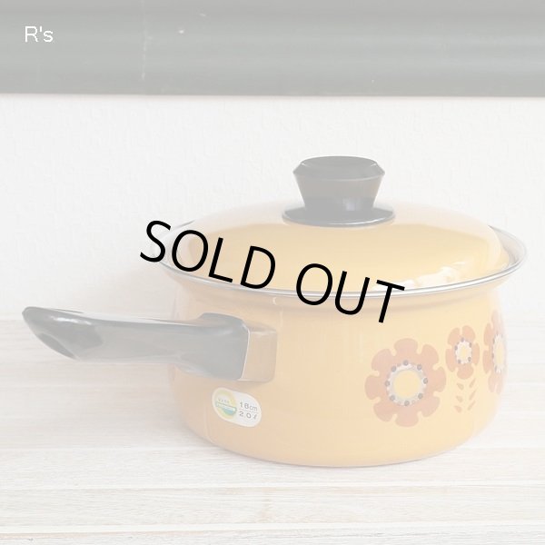 画像3: コトブキホーロー　NEO　CROWN　レトロ　ホーロー片手鍋　18ｃｍ　花柄　未使用品（HH5231)