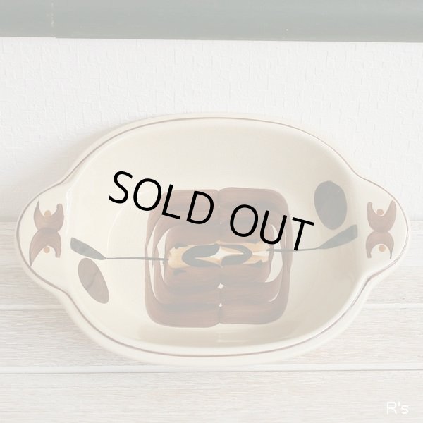 画像2: 栄木正敏デザイン　セラミックナカオ　グラタン皿　深皿　ブラウン　未使用品（HH5229)