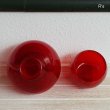画像4: HIROTA　GLASS　廣田硝子　BYRON　冠水瓶　ウォーターピッチャー＆カップ　赤　未使用品（ソ5275）