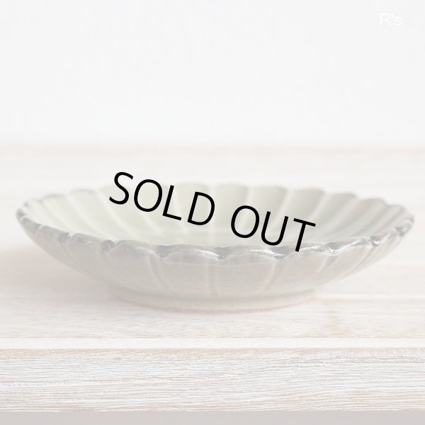 画像3: 幸兵衛窯　御深井釉　菊皿　銘々皿　五客揃え　未使用品　共箱付き（ゆ5303）