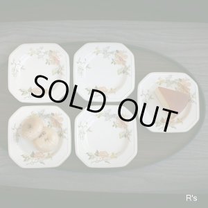 画像: MIKASA　ミカサ　Royalcontinental　銘々皿5枚セット　14ｃｍプレート　MK472　TAPESTRY　未使用品　箱付き（JJ5312)