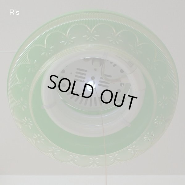 画像5: NEC　レトロ　ペンダントライト　吊り下げ照明　グリーン 60Hz用　ユーズド品（店5325）