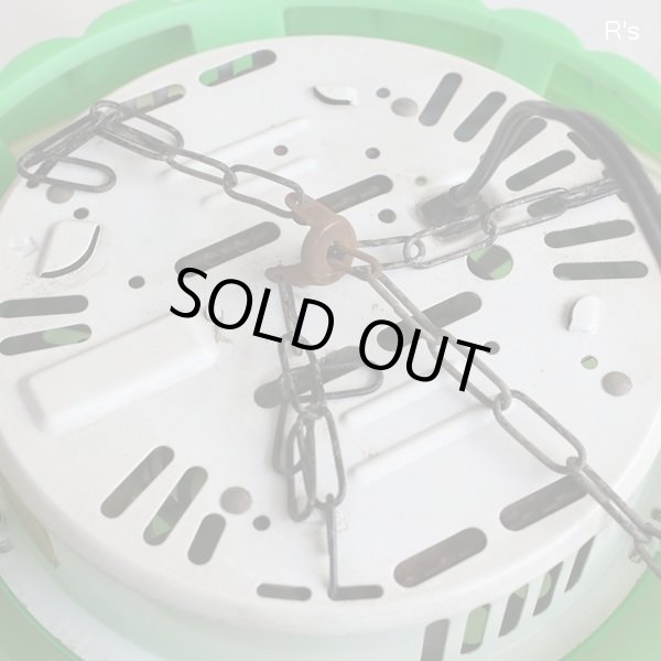 画像7: NEC　レトロ　ペンダントライト　吊り下げ照明　グリーン 60Hz用　ユーズド品（店5325）