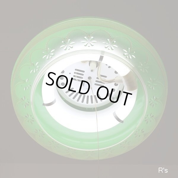 画像4: NEC　レトロ　ペンダントライト　吊り下げ照明　グリーン 60Hz用　ユーズド品（店5325）