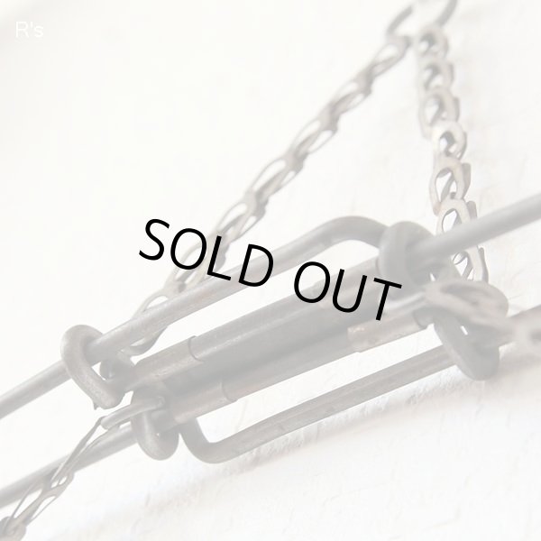 画像2: レトロ　金属製　折りたたみハンガー　シャビーシックインテリア　ユーズド品（ｄ5389）