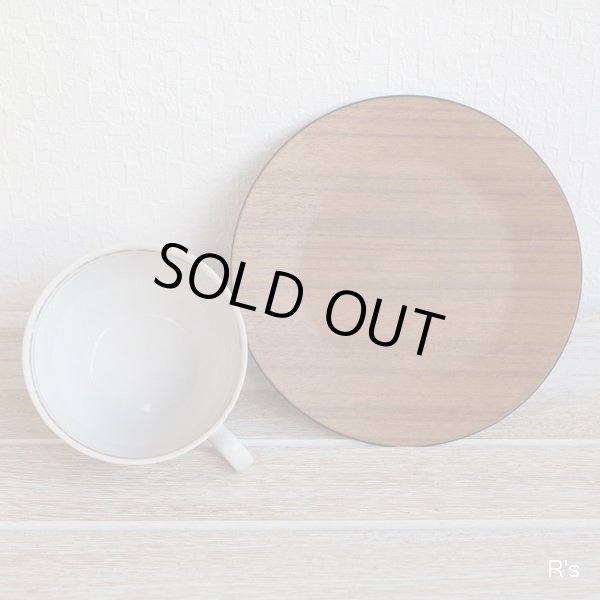 画像3: cccp RPR　ソビエト連邦　リガ陶器工場製　アンティークカップ＆プライウッドソーサー　茶色の柄　カスタム品（ｑ5400）