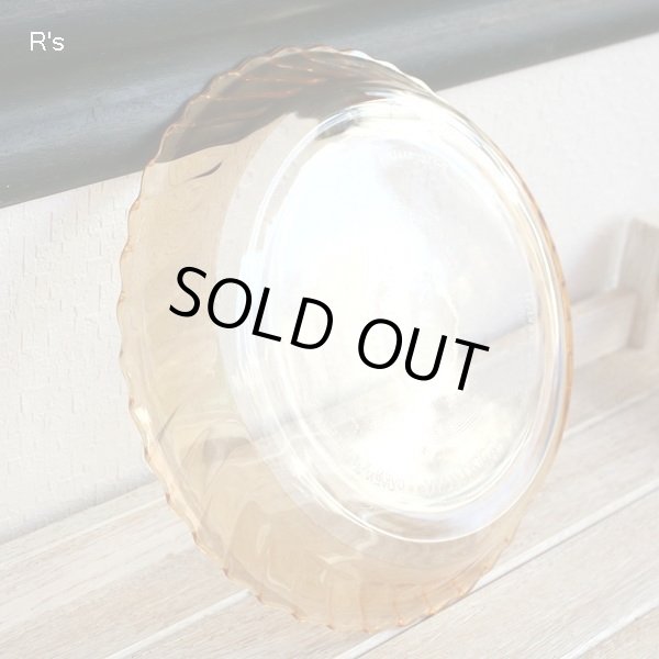 画像6: NARUMI　鳴海製陶　クックマミー　ガラス　23ｃｍプレート　アンバー　R-114　未使用品（く5416）