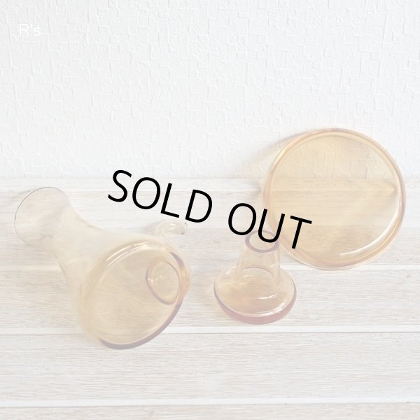 画像4: ノリタケクリスタル　ガラス　醤油差し　液体調味料入れ　大　アンバー　ユーズド美品（箱1　5412）