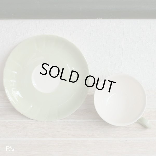 画像5: ノリタケ　CRAFTONE　カップ＆ソーサー　グリーン　未使用品（棚5478）