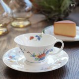 画像: ノリタケ　シノワズリー　studio　collection　スタジオコレクション　BONE　CHINA　カップ＆ソーサー　花柄　未使用品（BB4767）