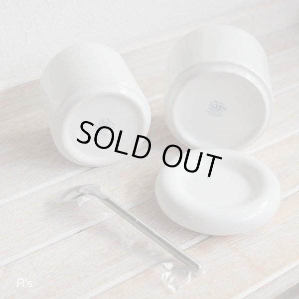 画像4: Adam＆Eve　アダム＆イヴ　たち吉　シュガーポット＆クリーマーセット　白　未使用品（J5600）