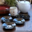 画像1: 輪島塗　茶托5枚セット　黒　未使用品　箱付き（箱11　5615）