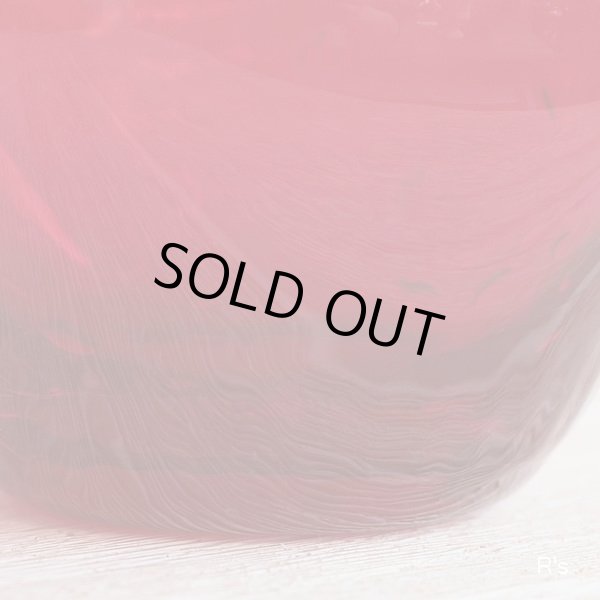 画像6: 手造りガラス　フラワーベース　小さなガラス花瓶　赤　未使用品（ヌ5639）