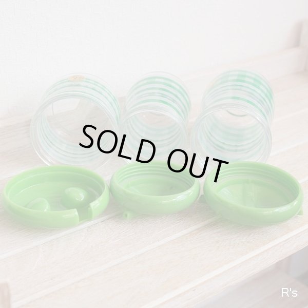 画像4: KATAGI　片木化成　No.219　シャルマンセット　テーブルカスターセット　グリーン　未使用品　箱付き（棚5646）