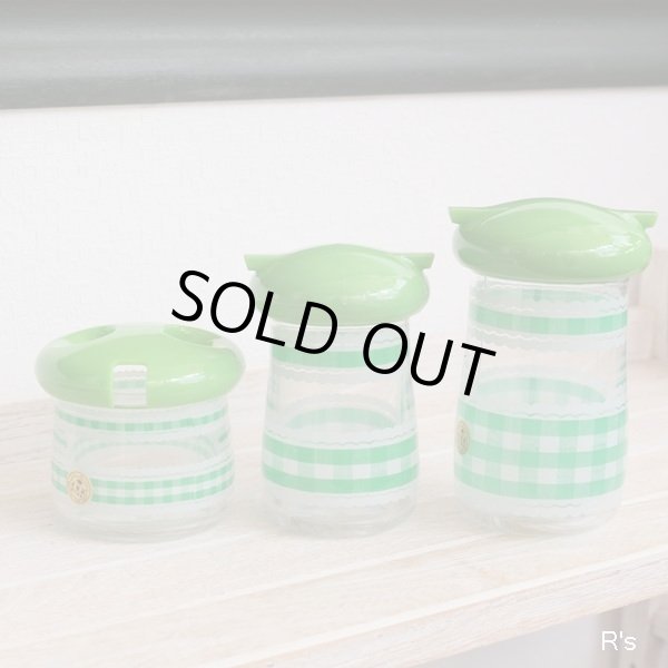 画像3: KATAGI　片木化成　No.219　シャルマンセット　テーブルカスターセット　グリーン　未使用品　箱付き（棚5646）