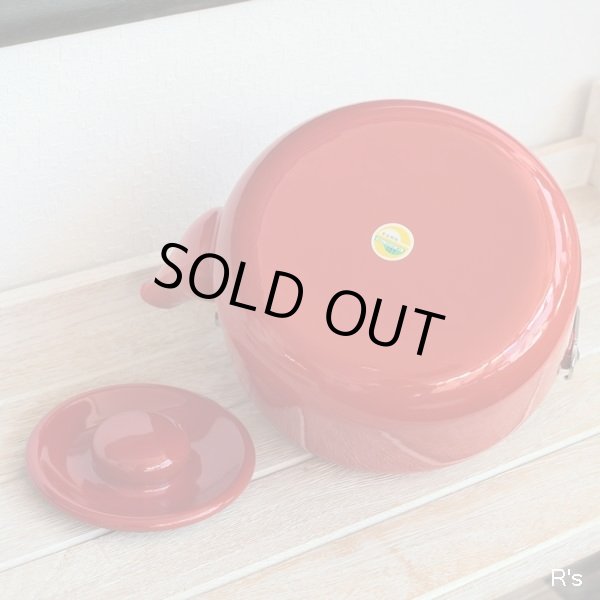 画像7: ｄｗ　デコラウェア　ホーローケトル　平型　DNK-20　2L　赤　未使用品（OO495）