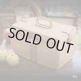 画像: レトロ　天然素材　籠バッグ　バスケット　鍵付き　ユーズド品（店5692）