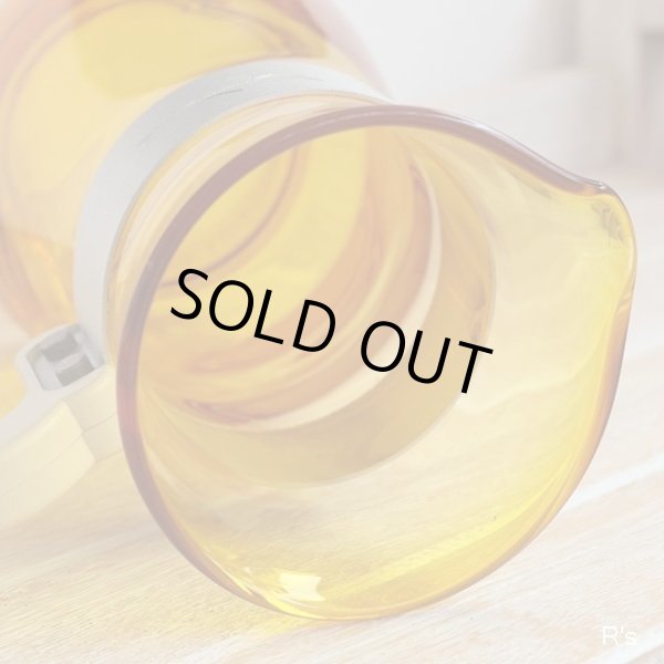 画像7: レトロ　ガラス　ウォーターピッチャー　アンバー　未使用品（箱1　5714）