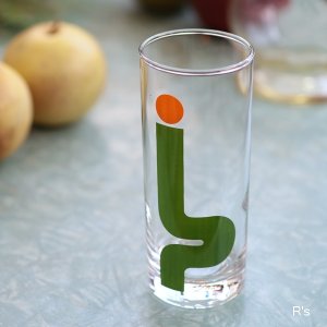 画像: mari　レトロ　タンブラー　柄付き　未使用品（箱2　5722）