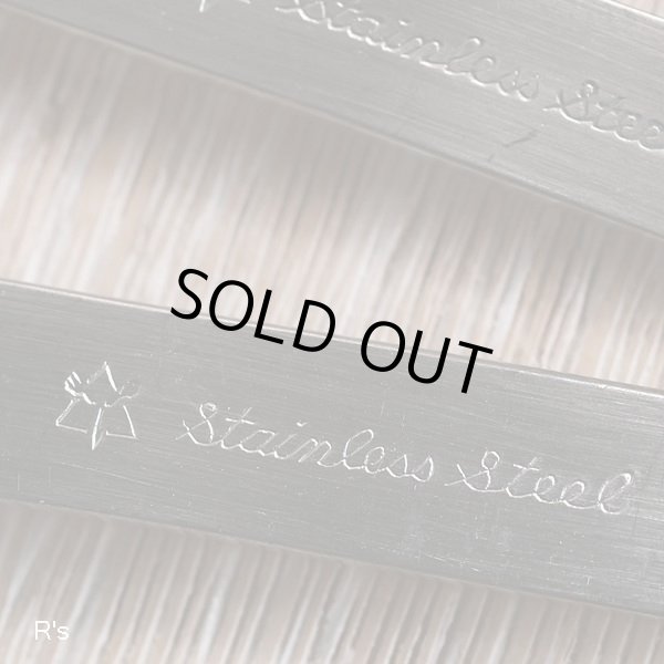 画像7: レトロ　ステンレス　デザートスプーン5本セット　花柄　未使用品（PP5740）