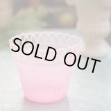 画像: レトロ　プラスチック製　鉢カバー　3.5合鉢用　ピンク　未使用品（店5749）