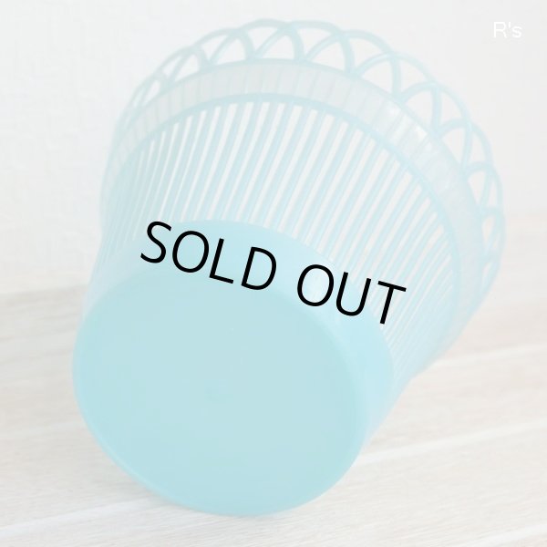 画像5: レトロ　プラスチック製　鉢カバー　3.5合鉢用　ブルー　未使用品（店5748）