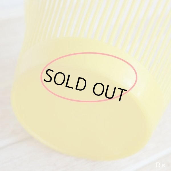 画像6: レトロ　プラスチック製　鉢カバー　3.5合鉢用　イエロー　未使用品（店5746）