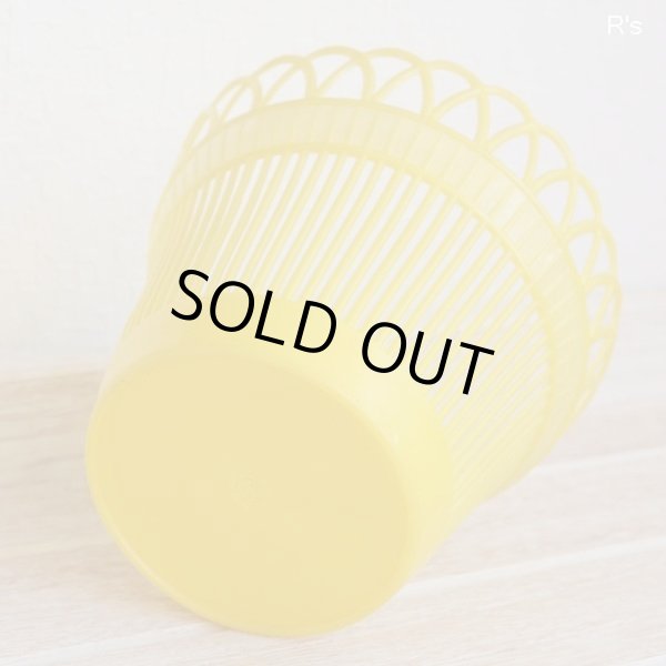 画像5: レトロ　プラスチック製　鉢カバー　3.5合鉢用　イエロー　未使用品（店5746）