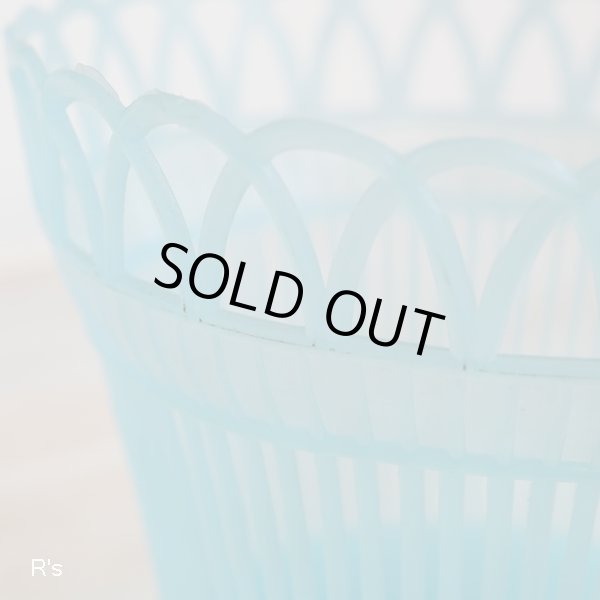 画像3: レトロ　プラスチック製　鉢カバー　3.5合鉢用　ブルー　未使用品（店5748）