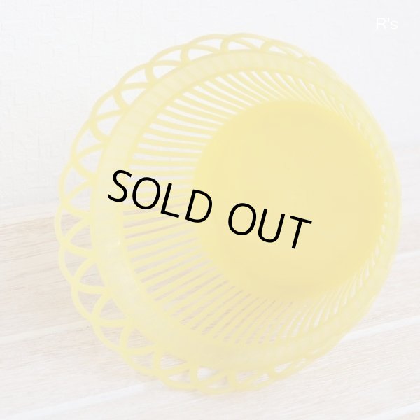 画像4: レトロ　プラスチック製　鉢カバー　3.5合鉢用　イエロー　未使用品（店5746）