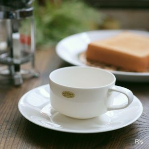 画像: SEYEI　セーエー陶器　NEWBORN　Opal　China　カップ＆ソーサー　白　未使用品（RR5757）