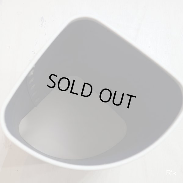 画像7: レトロ　コーナー用ダストボックス　三角ゴミ箱　オレンジ花柄　ユーズド美品（店5787）