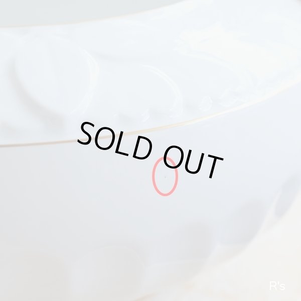 画像3: OKURA　大倉陶園　フラワーベース　丸型花器　ゴールドライン　レリーフ　モデルルーム展示品（ｐ2221）