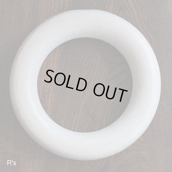 画像6: フラワーベース　ドーナツ状　リング花器　専用木製花台付き　ユーズド品（店5850）