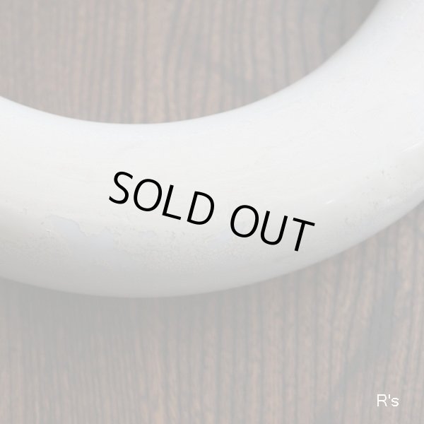 画像7: フラワーベース　ドーナツ状　リング花器　専用木製花台付き　ユーズド品（店5850）