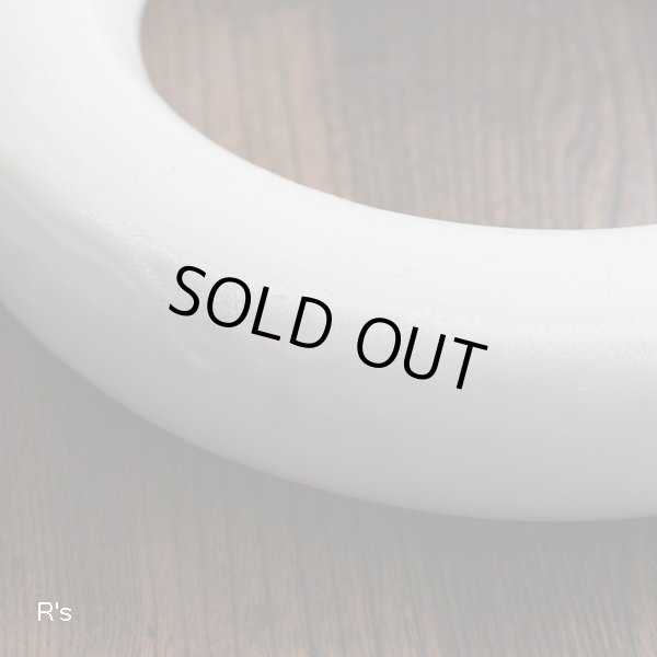 画像9: フラワーベース　ドーナツ状　リング花器　専用木製花台付き　ユーズド品（店5850）