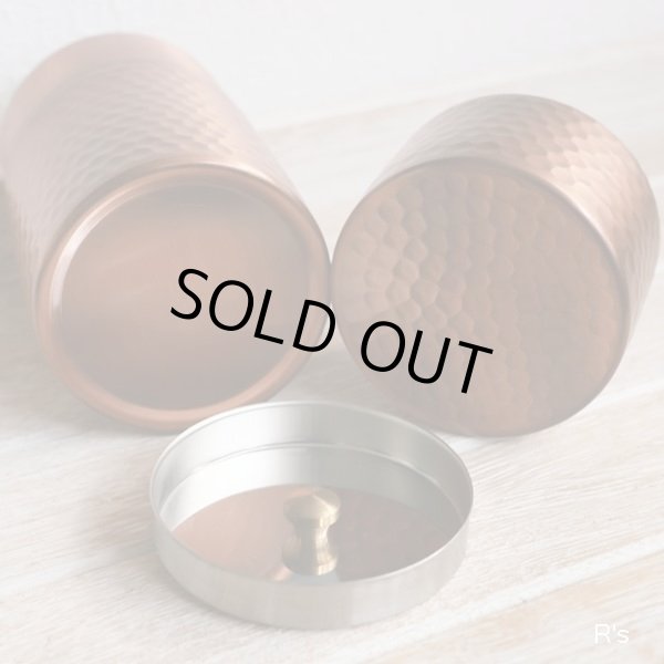 画像5: 純銅　茶筒　鎚起銅器　未使用品 （し5905）