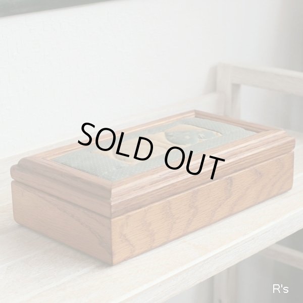 画像3: アメリカ　Tennessee　Woodcrafters　木箱　小物入れ　ハートキルト　ユーズド品 （店5907）