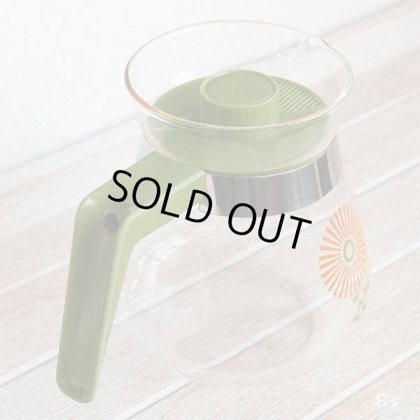 画像3: KAMEI　GLASS　カメイグラス　ガラス　ティー・コーヒーポット　花柄　グリーン　未使用品 （W5930）