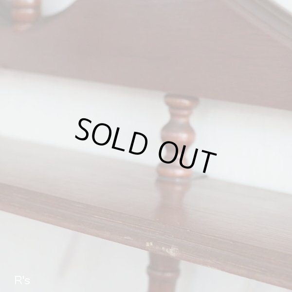 画像9: 木製　レトロ飾り棚　3段吊り棚　ウッドラック　ユーズド品