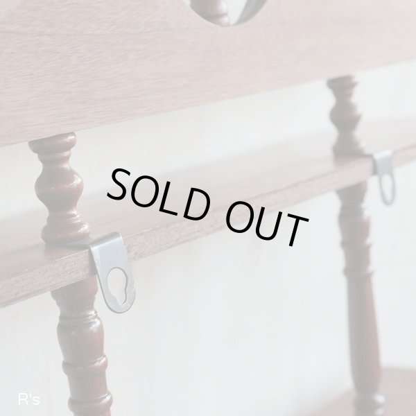 画像11: 木製　レトロ飾り棚　3段吊り棚　ウッドラック　ユーズド品