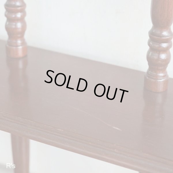 画像8: 木製　レトロ飾り棚　3段吊り棚　ウッドラック　ユーズド品