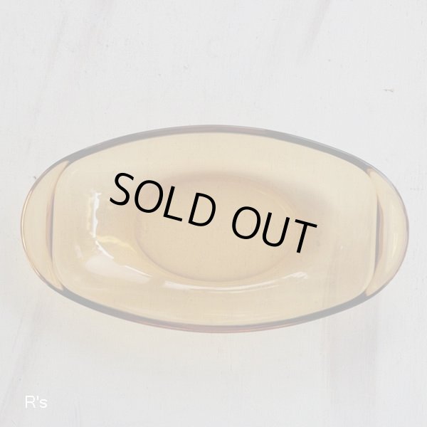 画像4: フランス　VERECO　ベレコ　ガラス　オーバルボウル　グラタン皿　アンバー　未使用品 (NN1644)