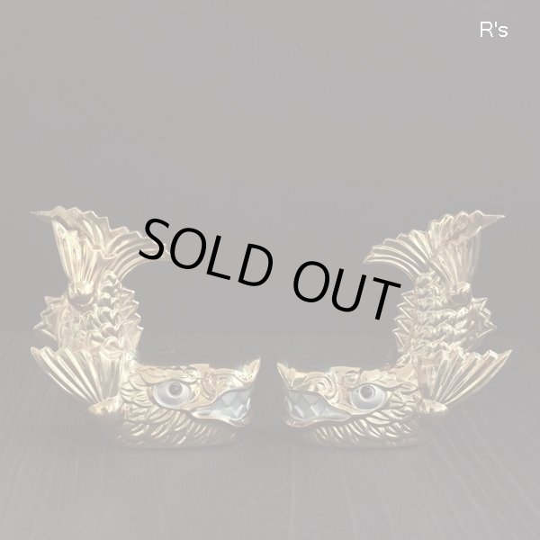 画像2: 金鯱　2体セット　金のシャチホコオブジェ　置物　ユーズド品