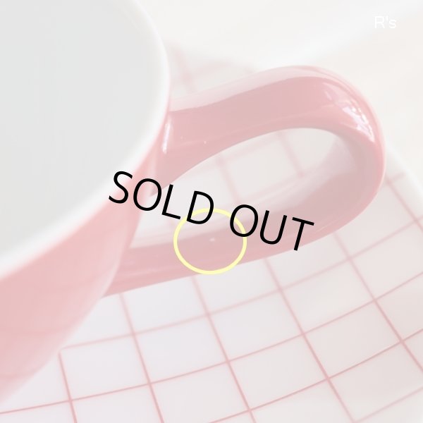 画像5: Sango　三郷陶器　ペア　ティーカップ＆ソーサー　ブラック＆レッド　升目チェック柄　未使用品(セ3676)