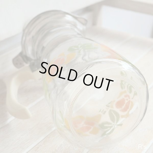 画像6: 石塚硝子　アデリアグラス　ガラスウォーターピッチャー　卓上ポット　花柄　未使用品(Q2691)